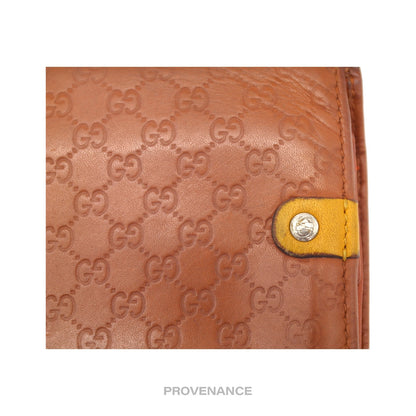 🔴 Gucci Bifold Wallet - Orange GG MicroGuccissima Patchwork