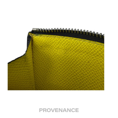 🔴 Givenchy Vertical Card Holder Wallet - Black Yellow