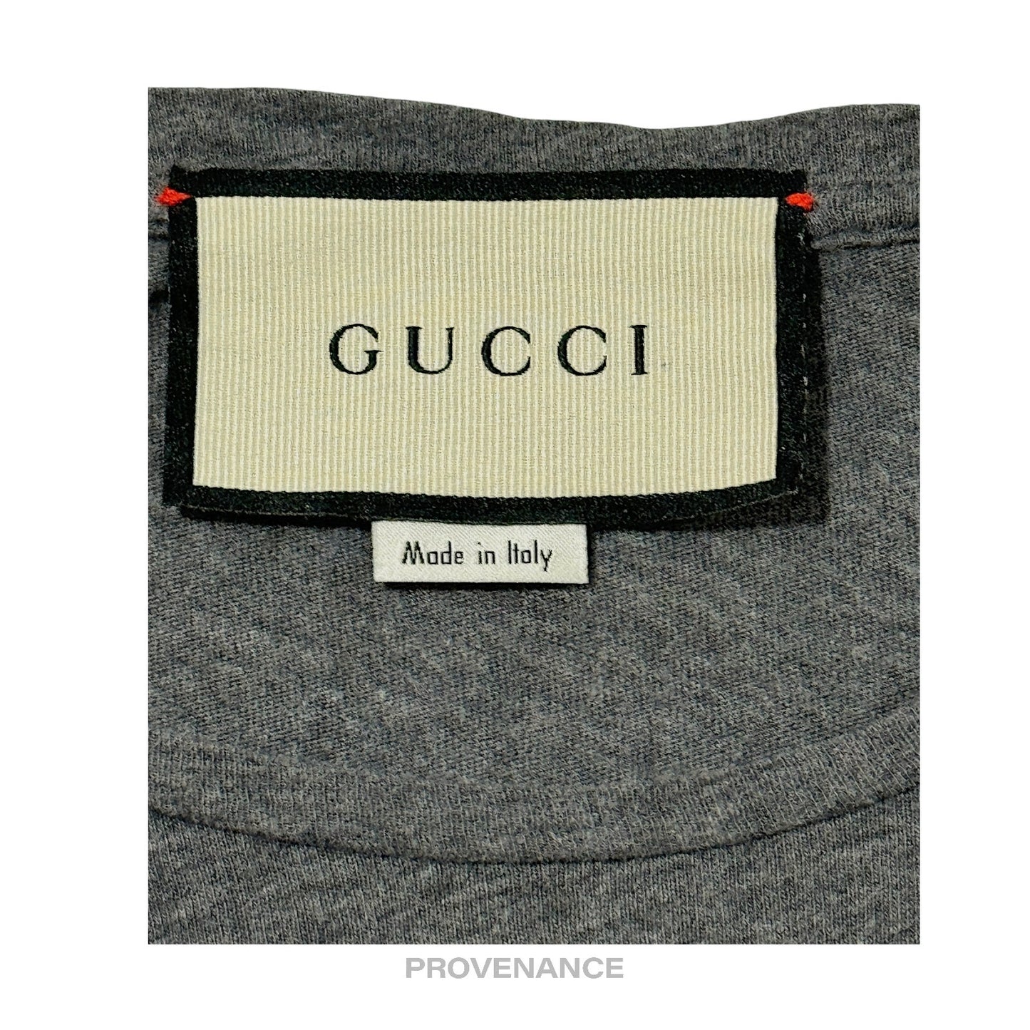 🔴 Gucci Made In Italy Logo T-Shirt - Heather Grey S