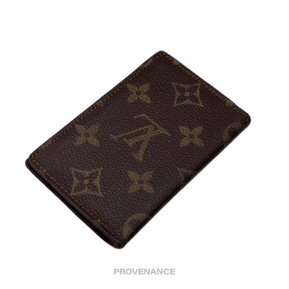 🔴 Louis Vuitton Pocket Organizer Card Wallet - Monogram Small "f"