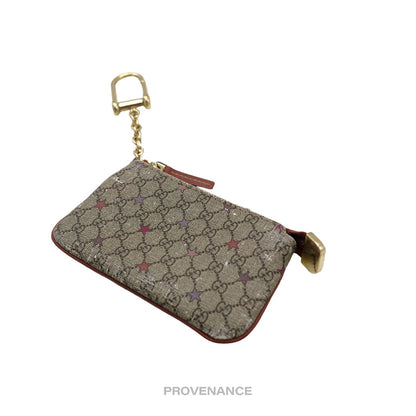 🔴 Gucci Key Pouch Cles - Micro GG Supreme Stars Red