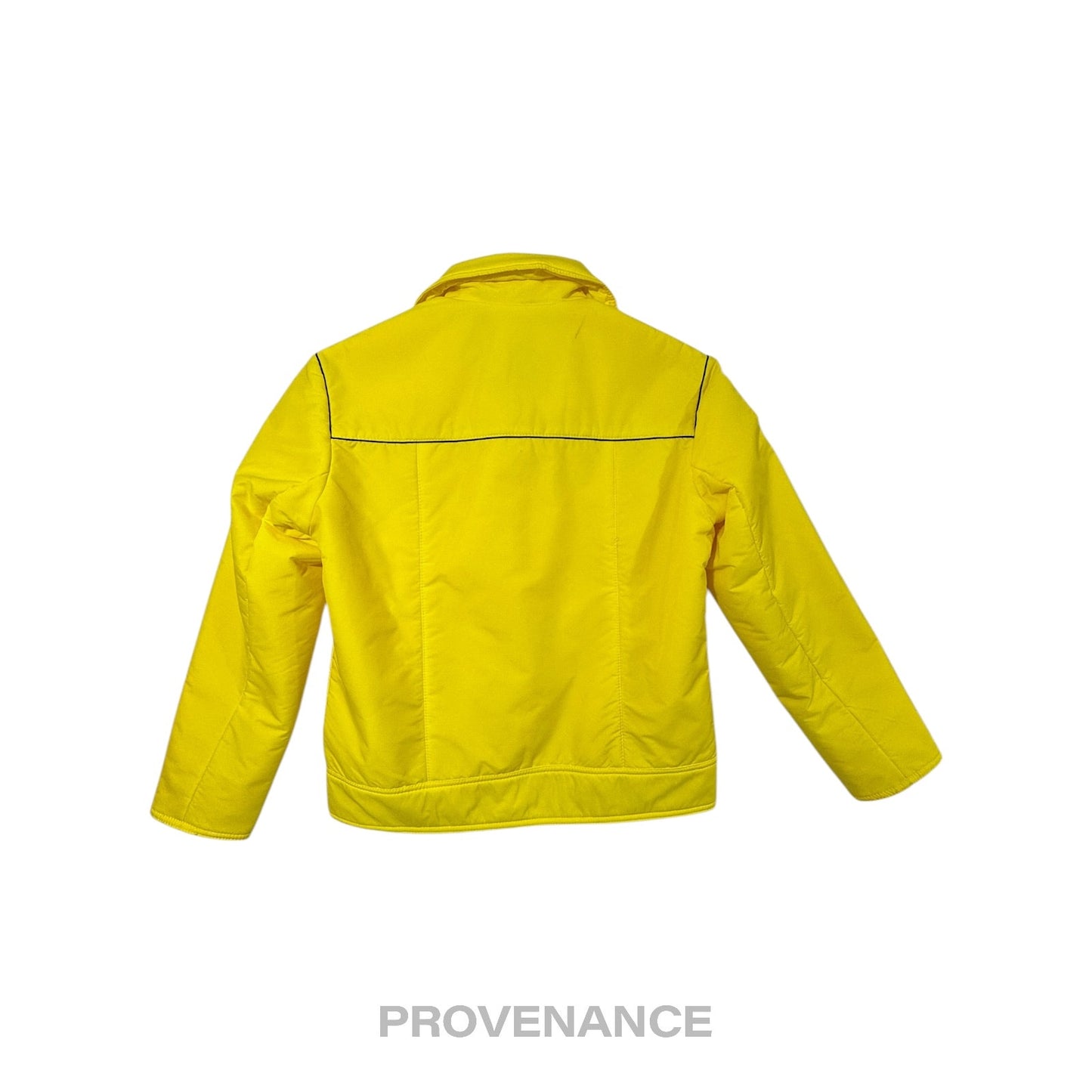 🔴 Moncler Logo Light Ski Jacket Coat - Yellow L Hood