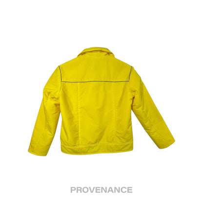 🔴 Moncler Logo Light Ski Jacket Coat - Yellow L Hood