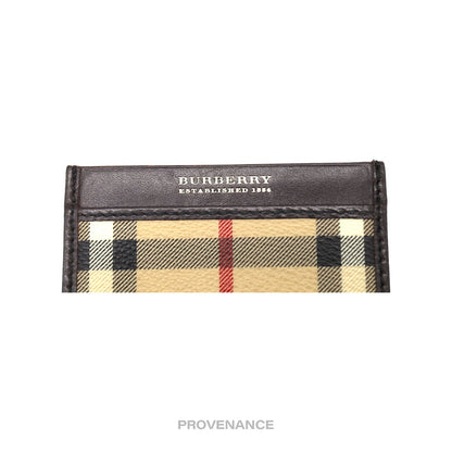 🔴 Burberry Check Card Holder Wallet - Nova Check Chocolate