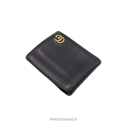 🔴 Gucci GG Marmont Snap Bifold Wallet - Black Leather