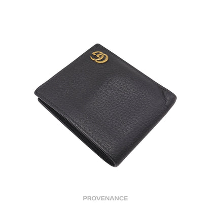 🔴 Gucci GG Marmont Bifold Wallet - Black Leather