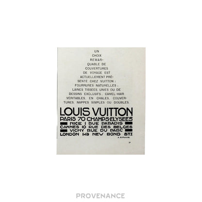 🔴 Louis Vuitton Antique Vintage Newsprint Ad - MATERIALS