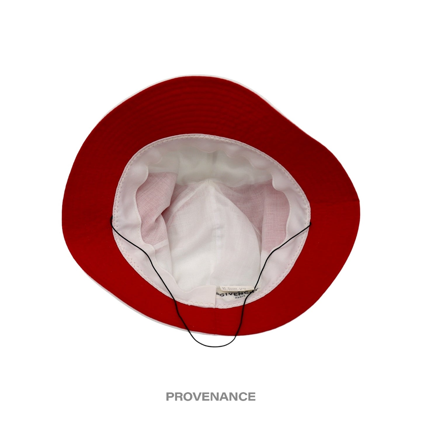 🔴 Givenchy 4G Asymmetric Bucket Hat - Red White Patchwork