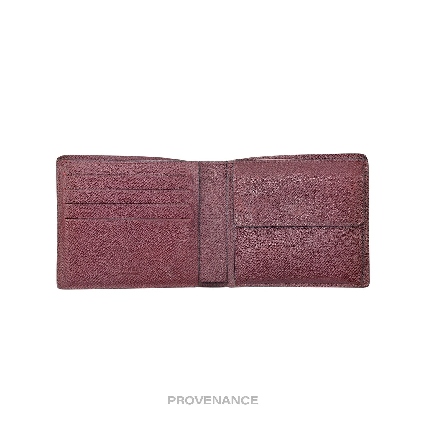🔴 Givenchy Logo Bifold Wallet - Black Red Grained Leather