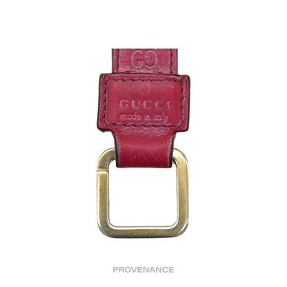 🔴 Gucci Keychain - Fuchsia MicroGuccissima Leather Gold