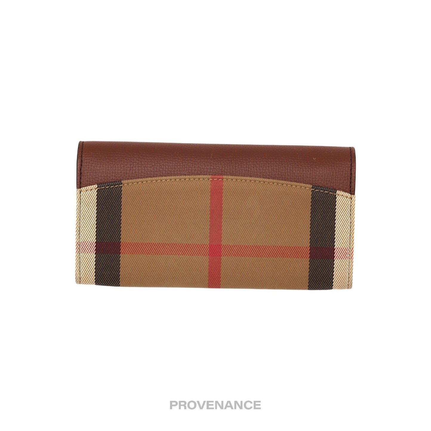 🔴 Burberry  Long Envelope Snap Wallet - Brown Nova Check