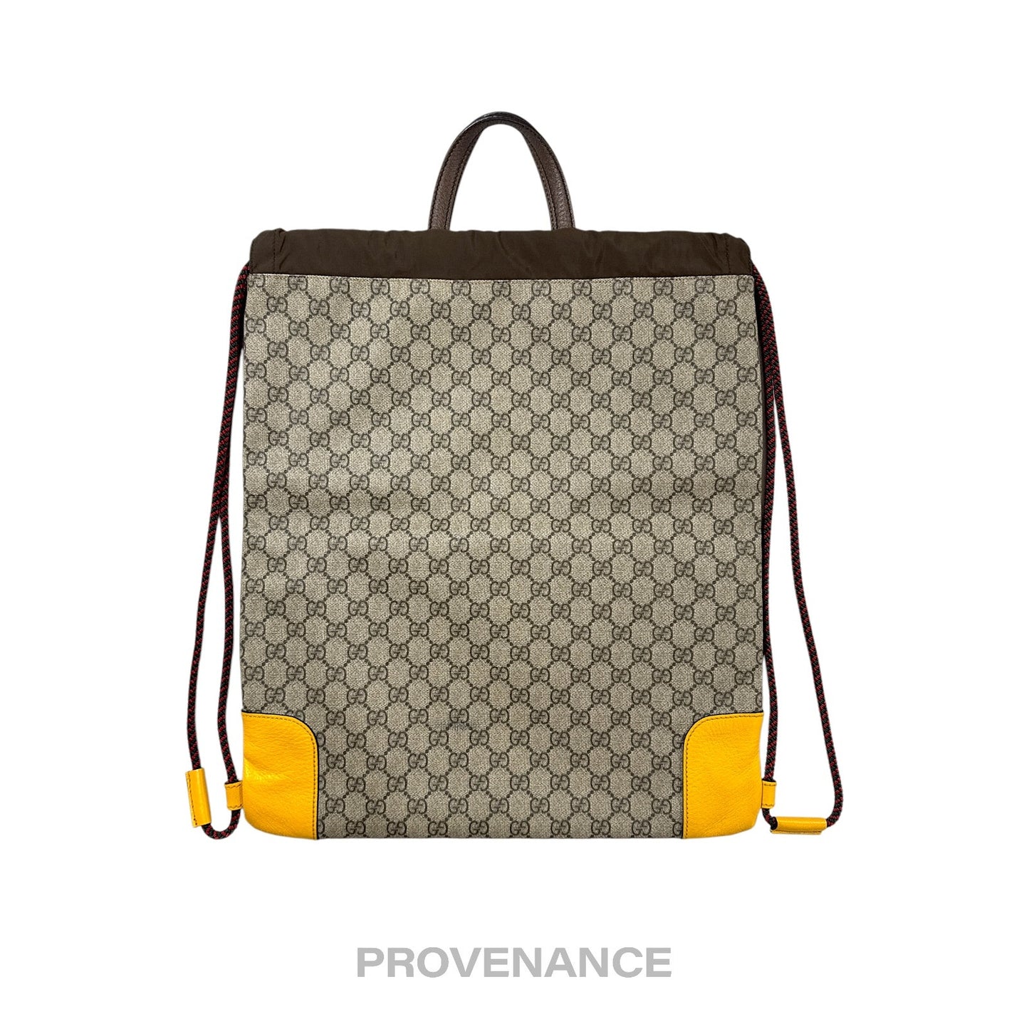 🔴 Gucci Neo Vintage Drawstring Tote Backpack - GG Canvas