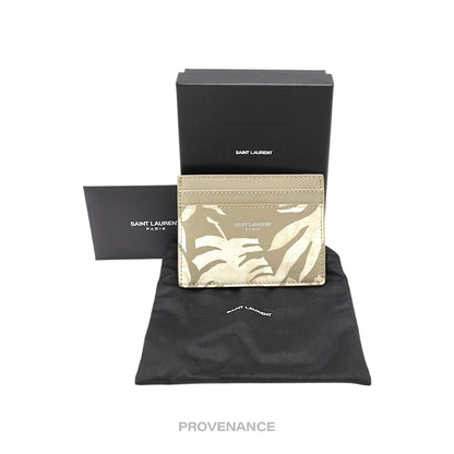 🔴 Saint Laurent Paris SLP Cardholder Wallet - Palms Stripe