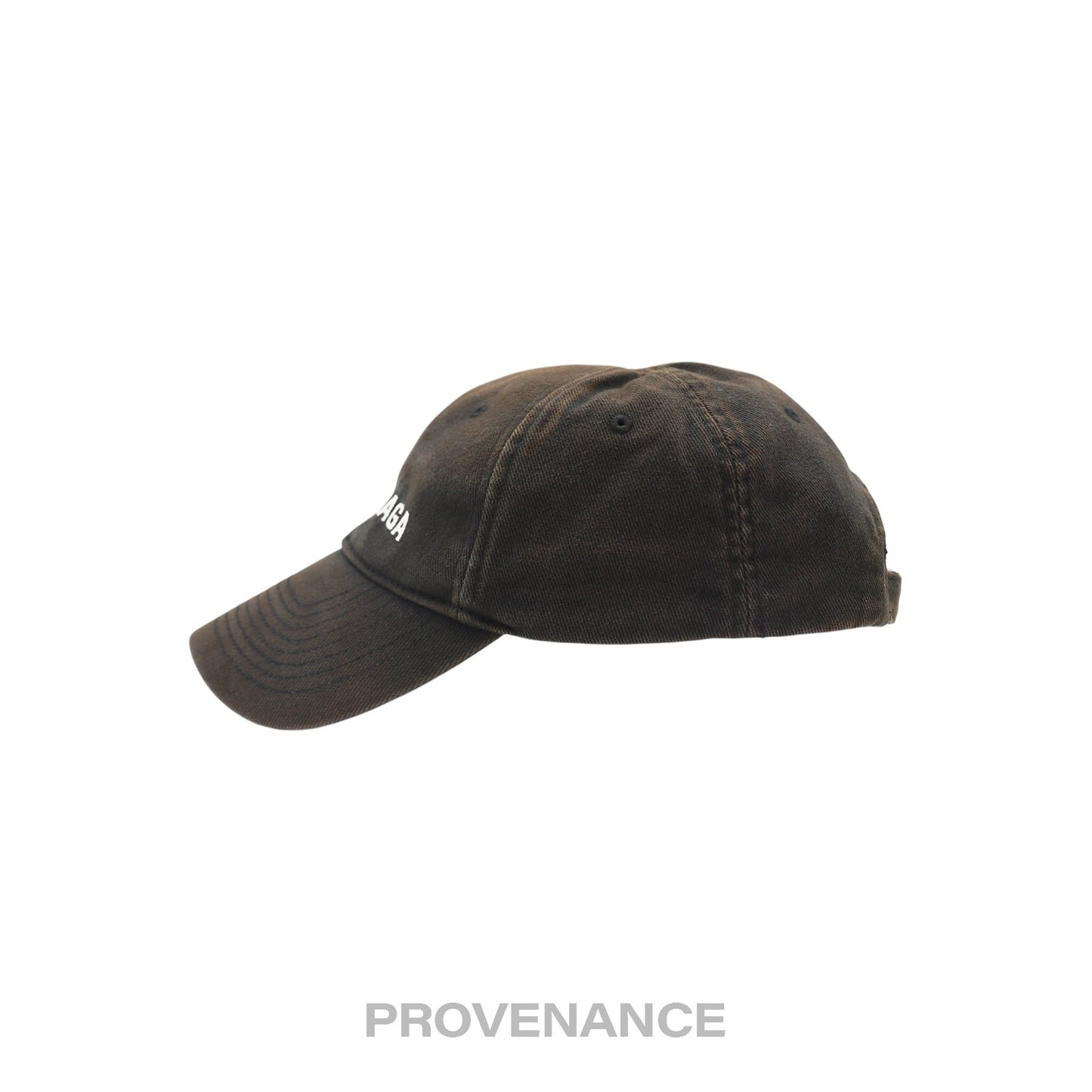 🔴  Balenciaga Embroidered Logo Cap - Archetype Washed Black