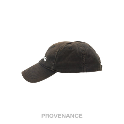🔴  Balenciaga Embroidered Logo Cap - Archetype Washed Black