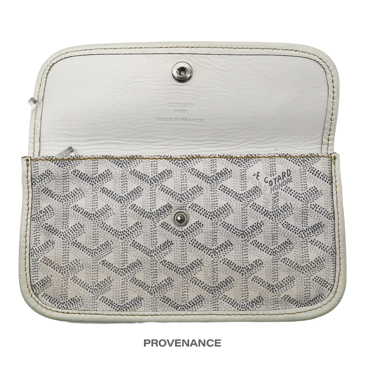 🔴 Goyard St. Louis Pouch Wallet - White Goyardine