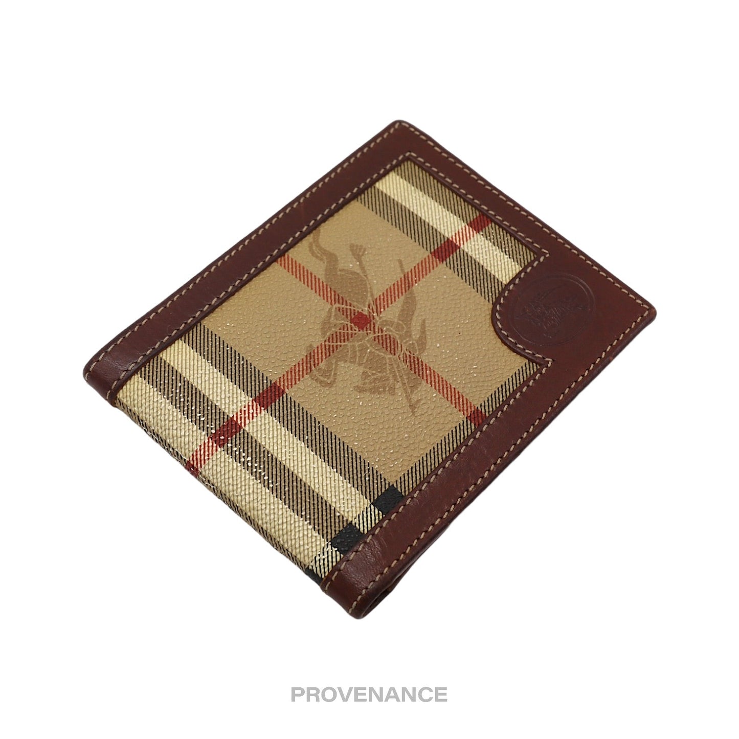 🔴 Burberry 6CC Slender Bifold Wallet - Nova Check Brown