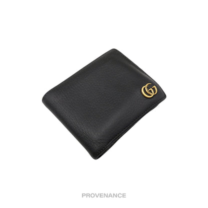 🔴 Gucci GG Marmont Bifold Wallet - Black Leather