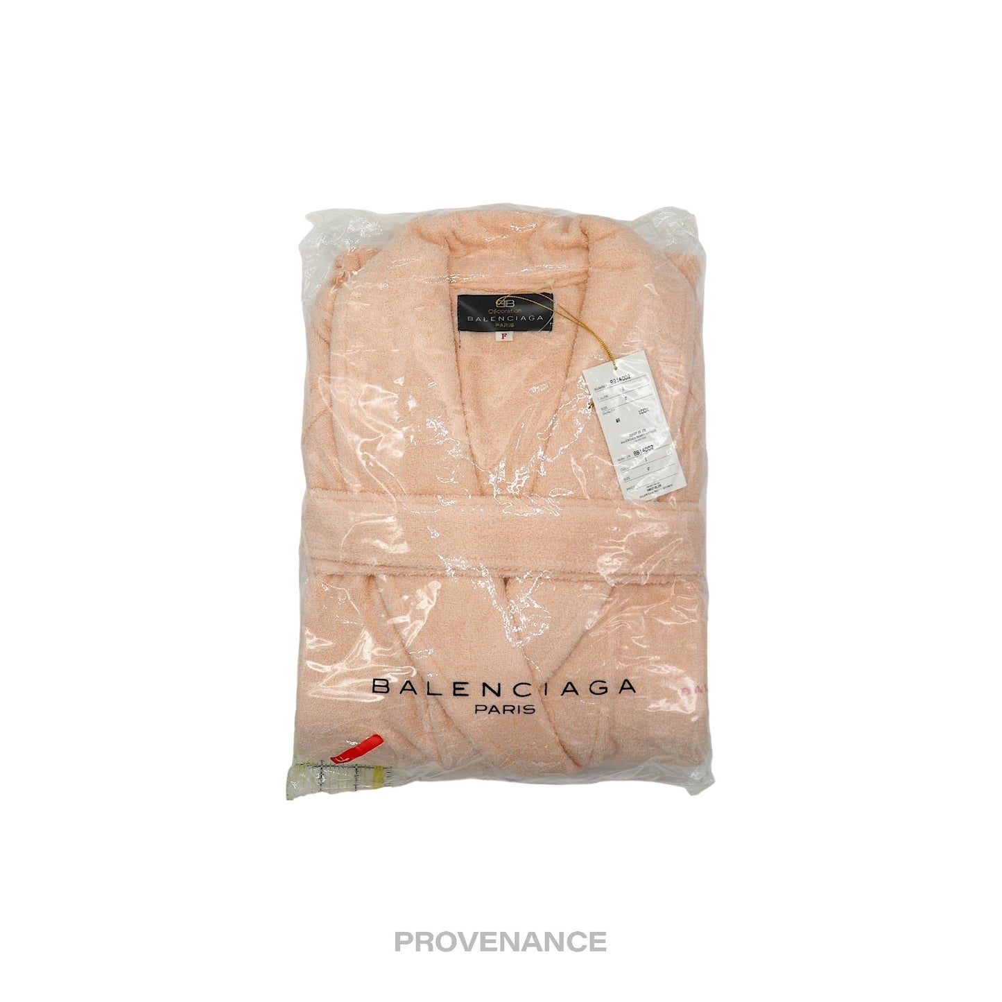 🔴 Balenciaga Embroidered Logo Robe - Peach Terry