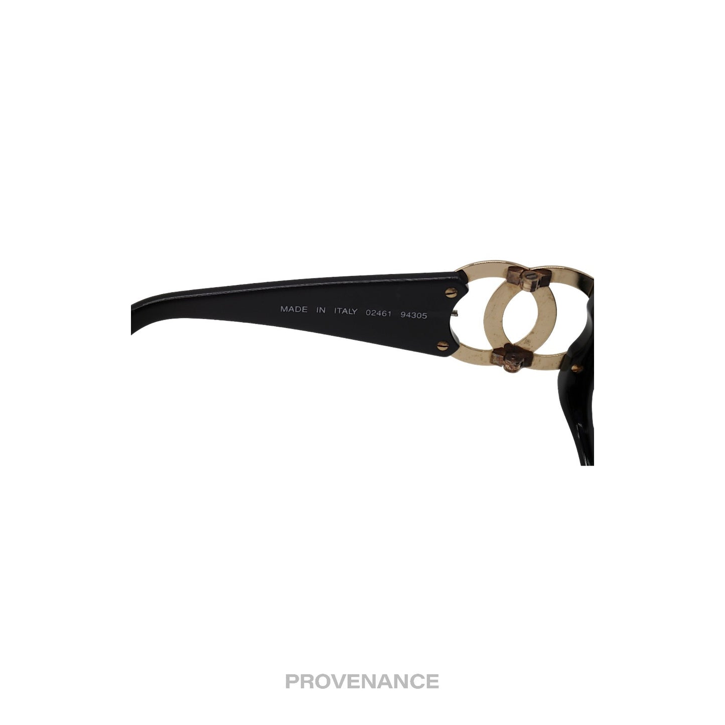 🔴 Chanel CC Logo Sunglasses - Black Gold 02461