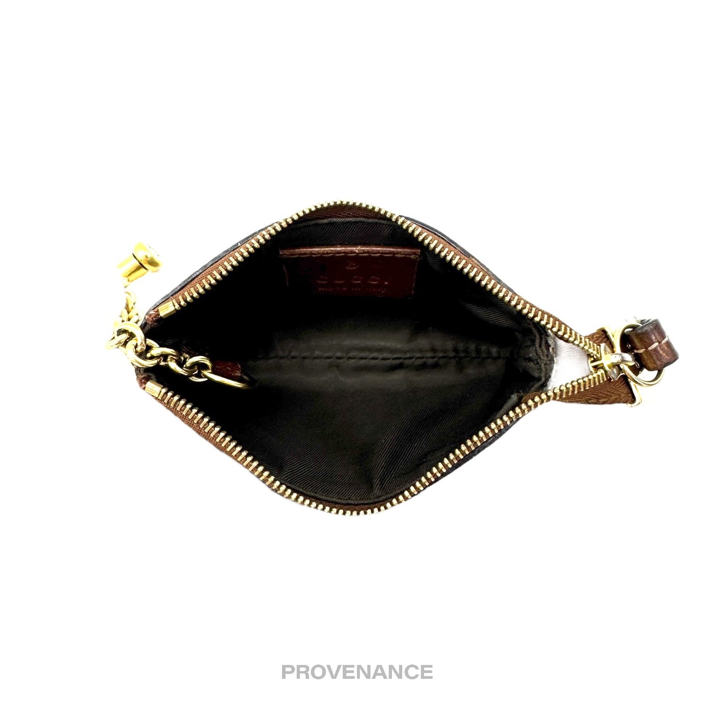 🔴 Gucci Key Pouch Cles - GG Supreme Brown