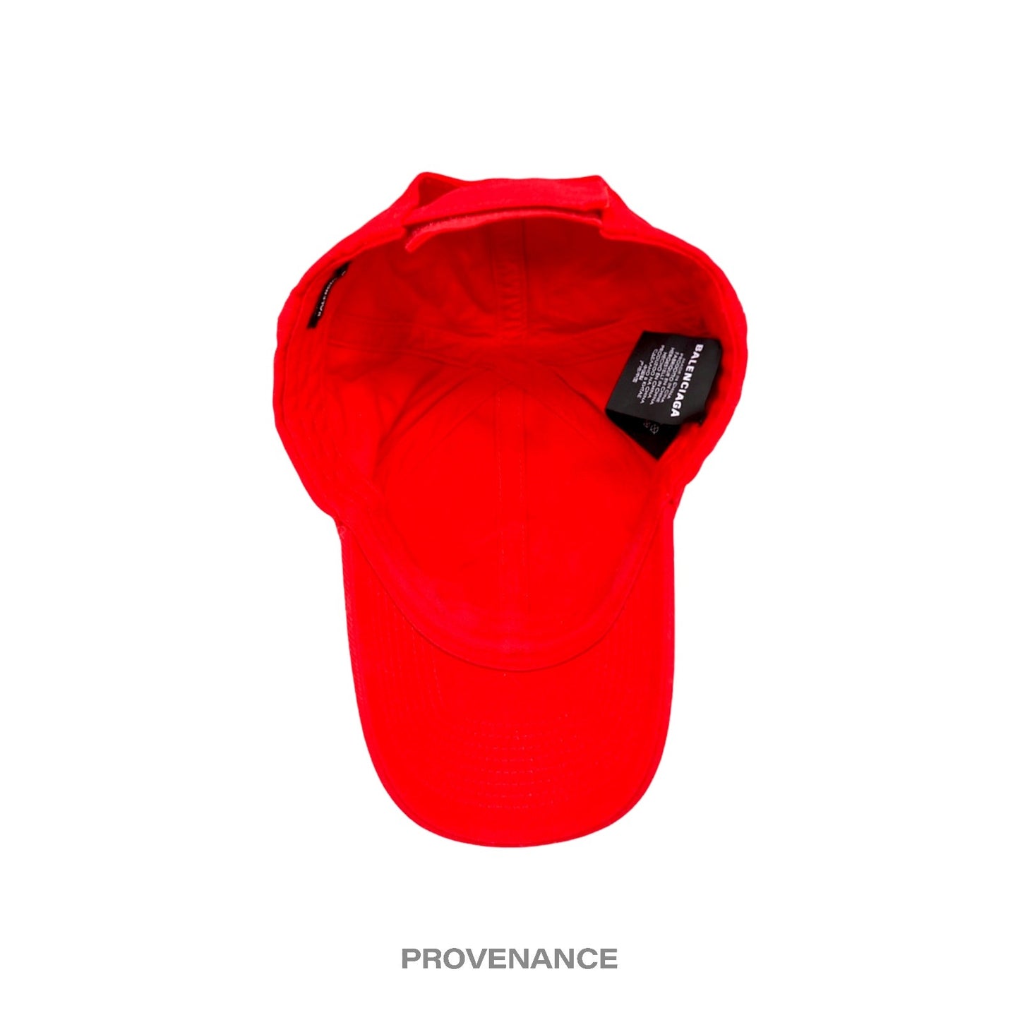 🔴 Balenciaga BB Logo Mode Embroidered Cap Hat - Red