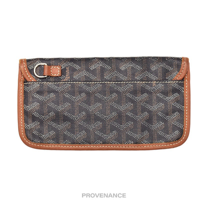 🔴 Goyard St. Louis Pouch - Black/Tan Goyardine