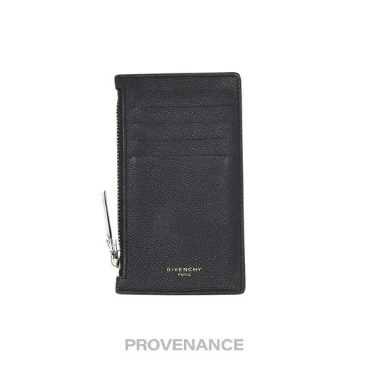 🔴 Givenchy Vertical Card Holder Wallet - Black Yellow