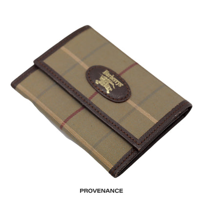 🔴 Burberry Horizontal Gusset Snap Coin Wallet - Nova Check