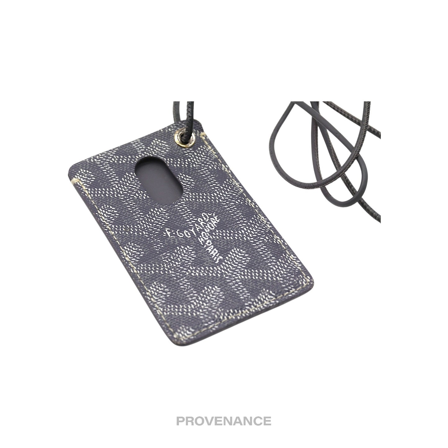 🔴 Goyard ID Lanyard Card Case - Grey Goyardine