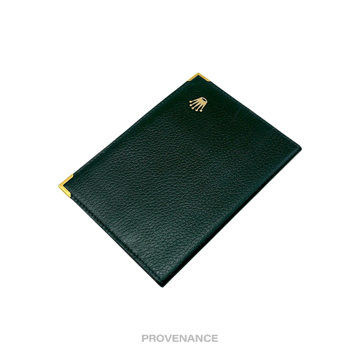 🔴 Rolex Crown Passport Wallet - Forest Green Leather