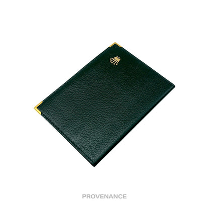 🔴 Rolex Crown Passport Wallet - Forest Green Leather