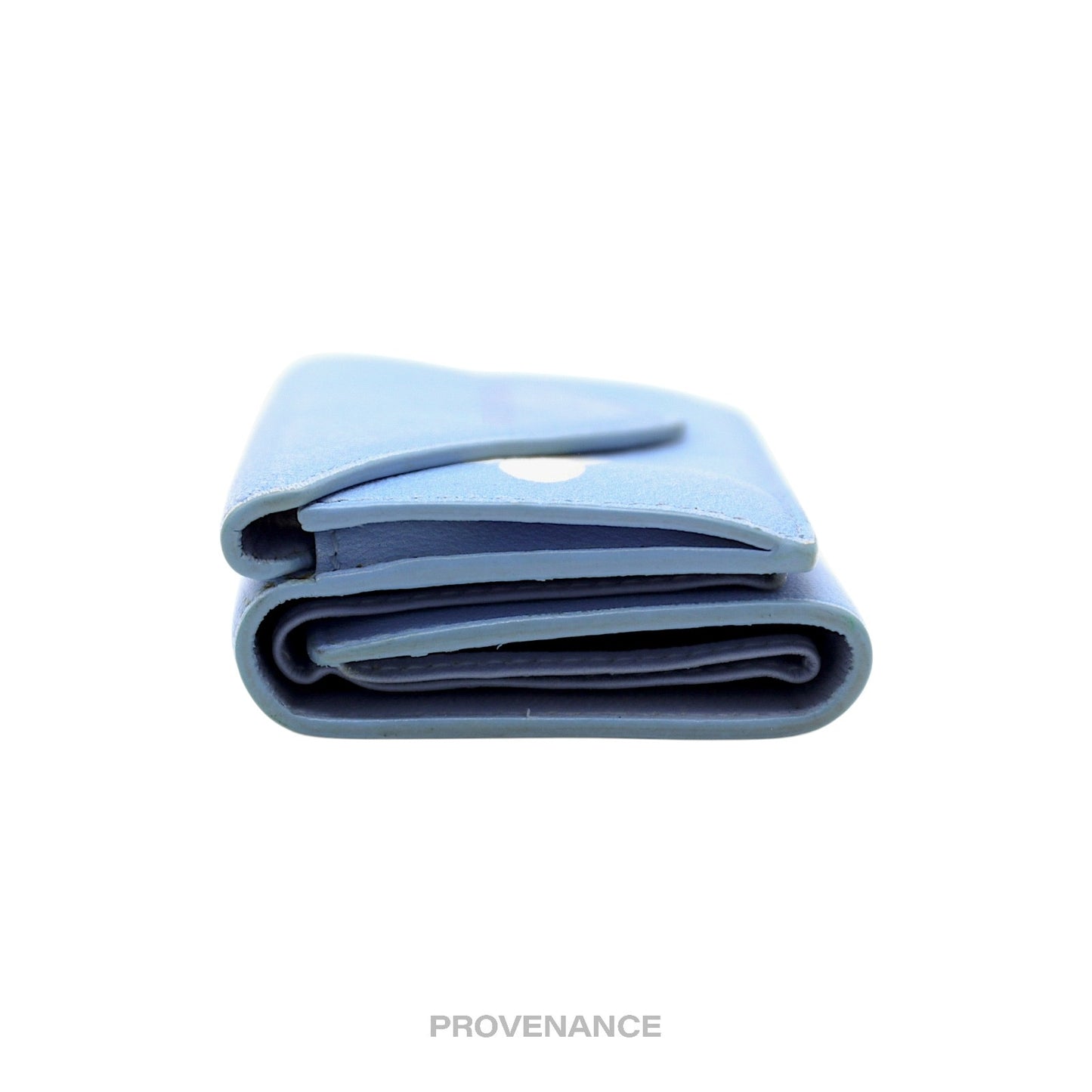 🔴 Balenciaga Papier Mini Card Wallet - Clouds Blue Leather