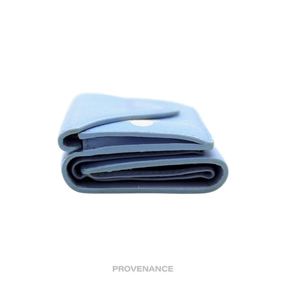 🔴 Balenciaga Papier Mini Card Wallet - Clouds Blue Leather