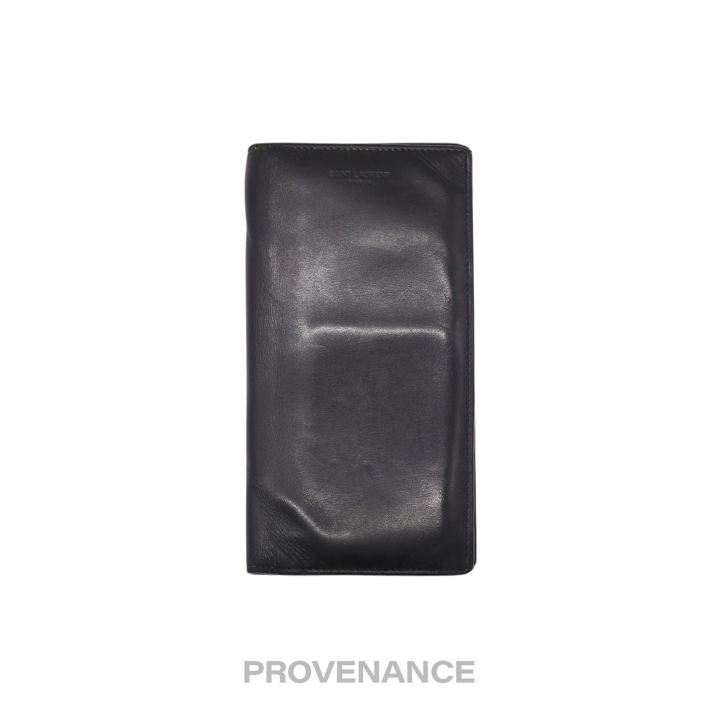 🔴 Saint Laurent Paris SLP Long Wallet - Black Calfskin Leather