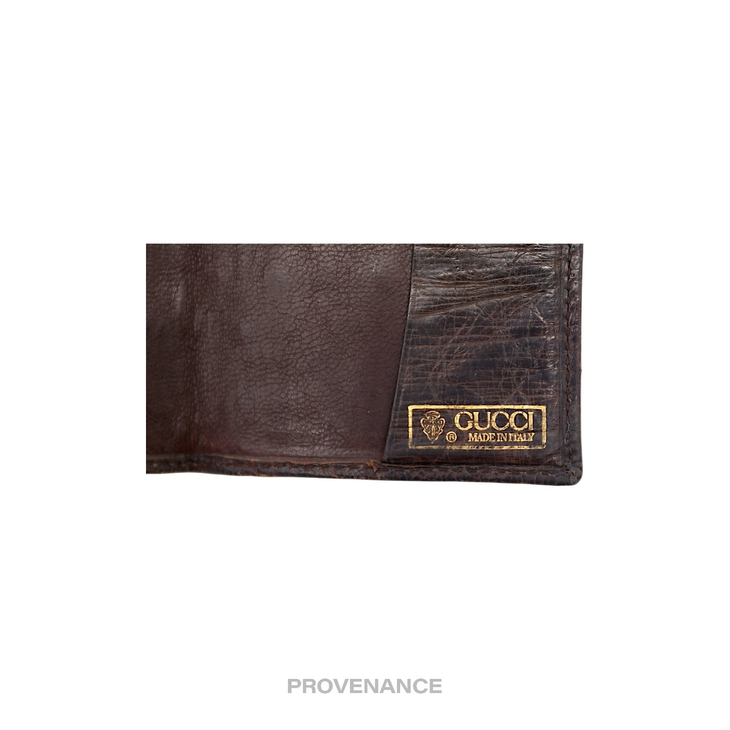 🔴 Gucci Pocket Organizer Wallet - Chocolate Ostrich Leather