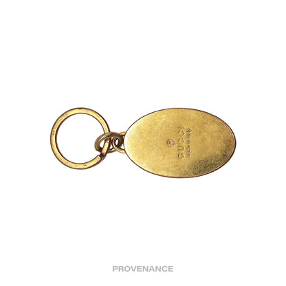 🔴 Gucci GG Marmont Keychain - Aged Gold Red