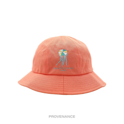 🔴 Balenciaga Embroidered Logo Bucket Hat - Peach