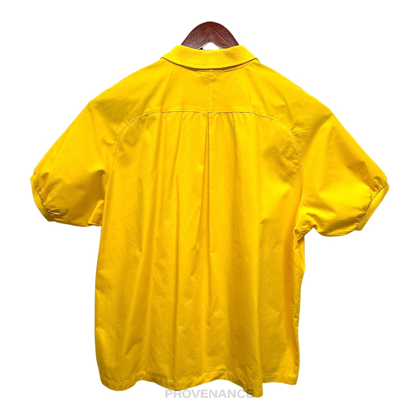 🔴 Balenciaga Sports Embroidered Bowling Shirt - Yellow M