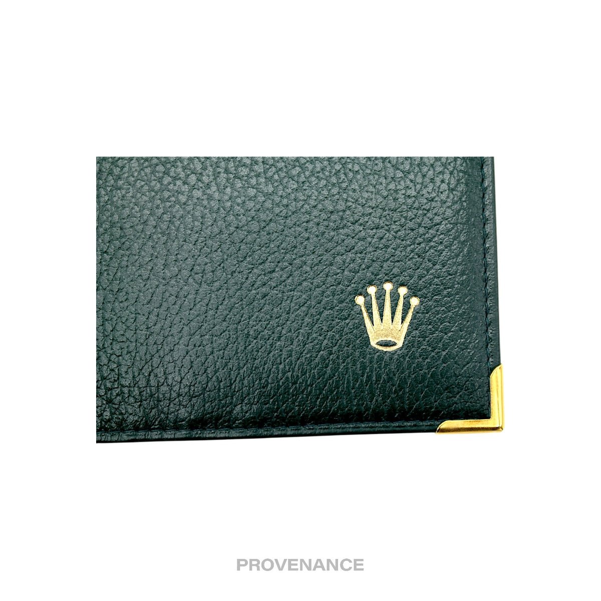 🔴 Rolex Crown Passport Wallet - Forest Green Leather