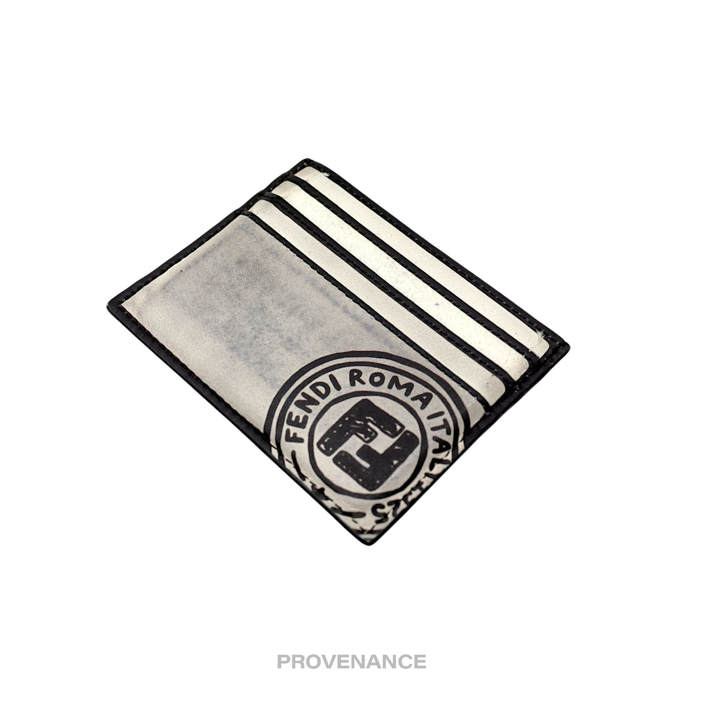 🔴 Fendi x Joshua Vides Card Holder Wallet - Black White