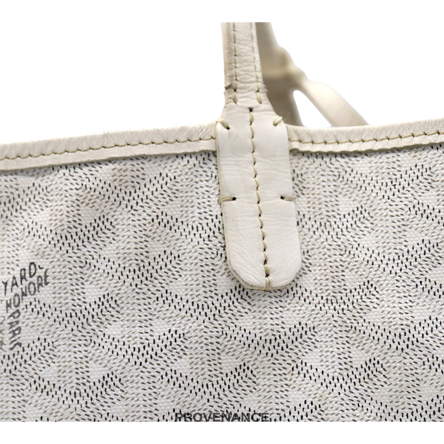 🔴 Goyard St. Louis Tote PM Bag - White Goyardine