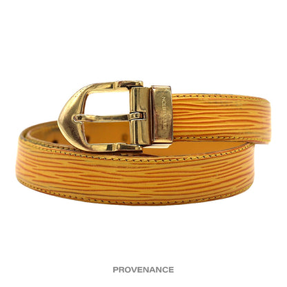 🔴 Louis Vuitton Ceinture Belt - Yellow Epi Leather 85/34