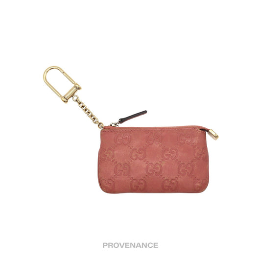 🔴 Gucci Key Pouch Cles - Powder Pink GG Guccissima Leather