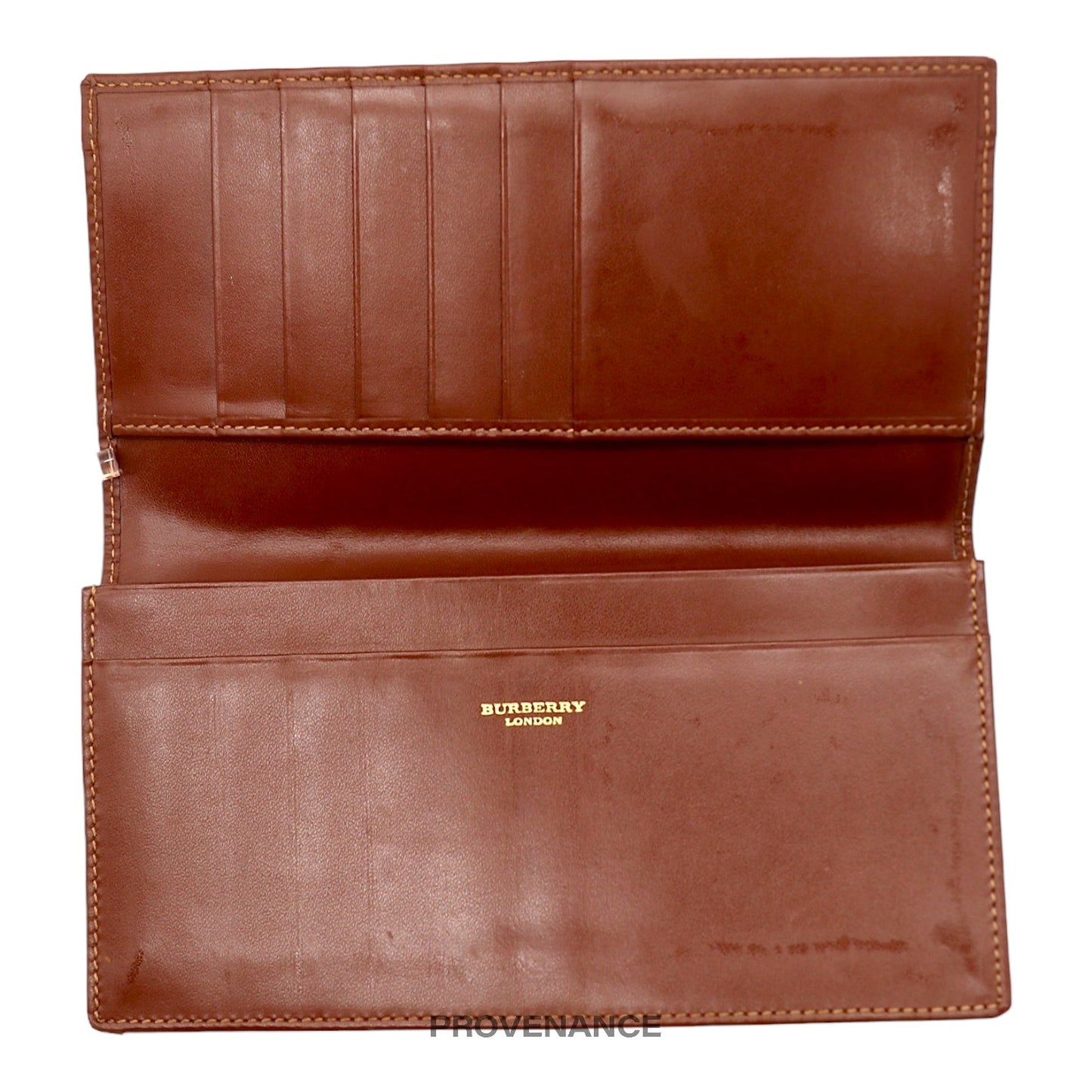 🔴 Burberry Long Wallet - Nova Check Brown