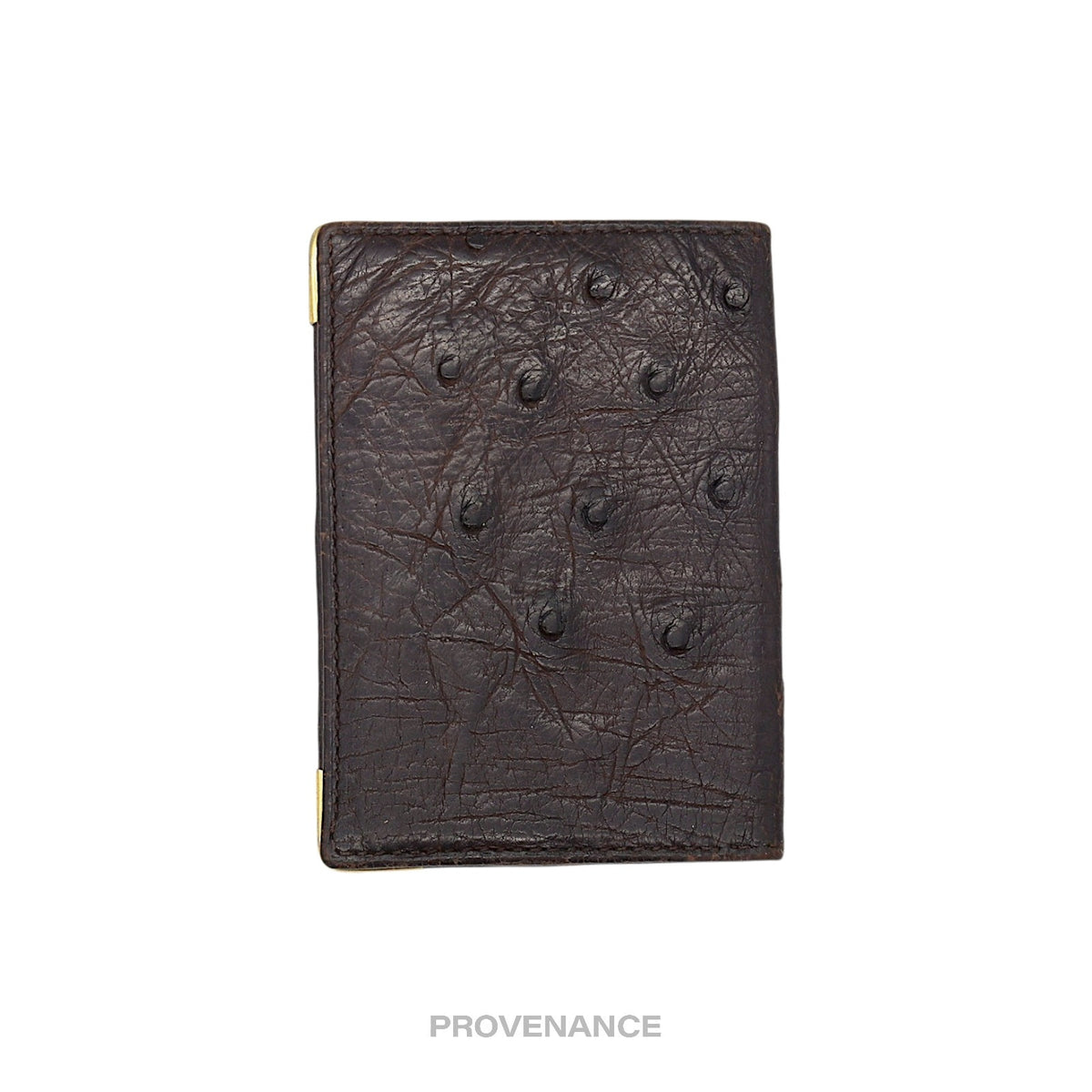 🔴 Gucci Pocket Organizer Wallet - Chocolate Ostrich Leather