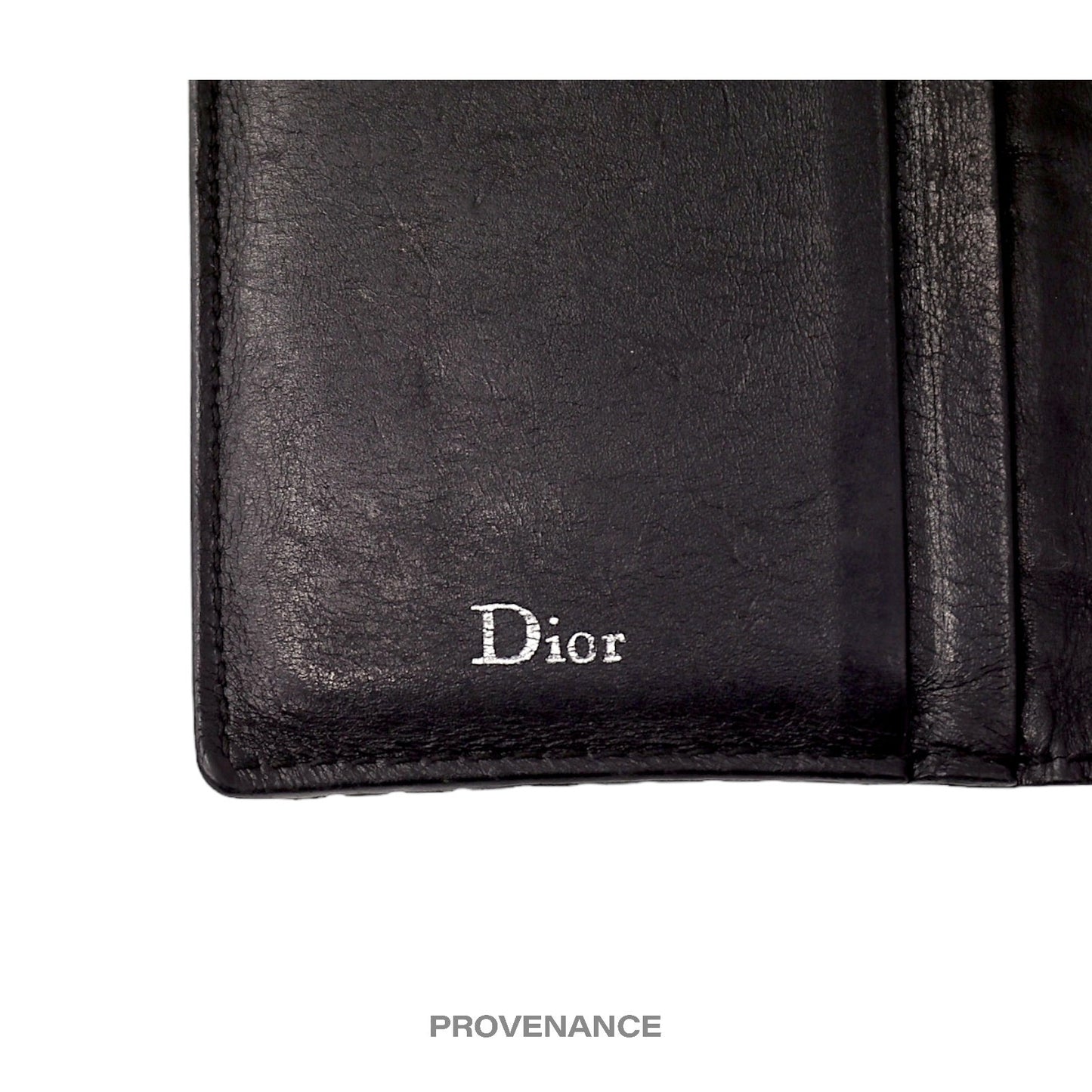 🔴 Dior Pocket Organizer Wallet - Perforated Black Leather