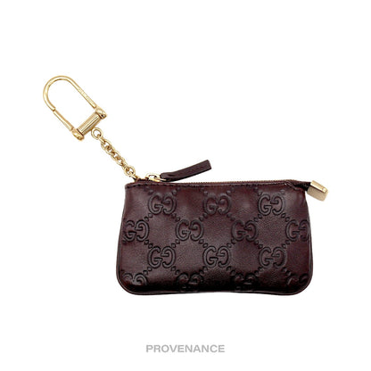 🔴 Gucci Key Pouch Cles - Chocolate Guccissima Leather