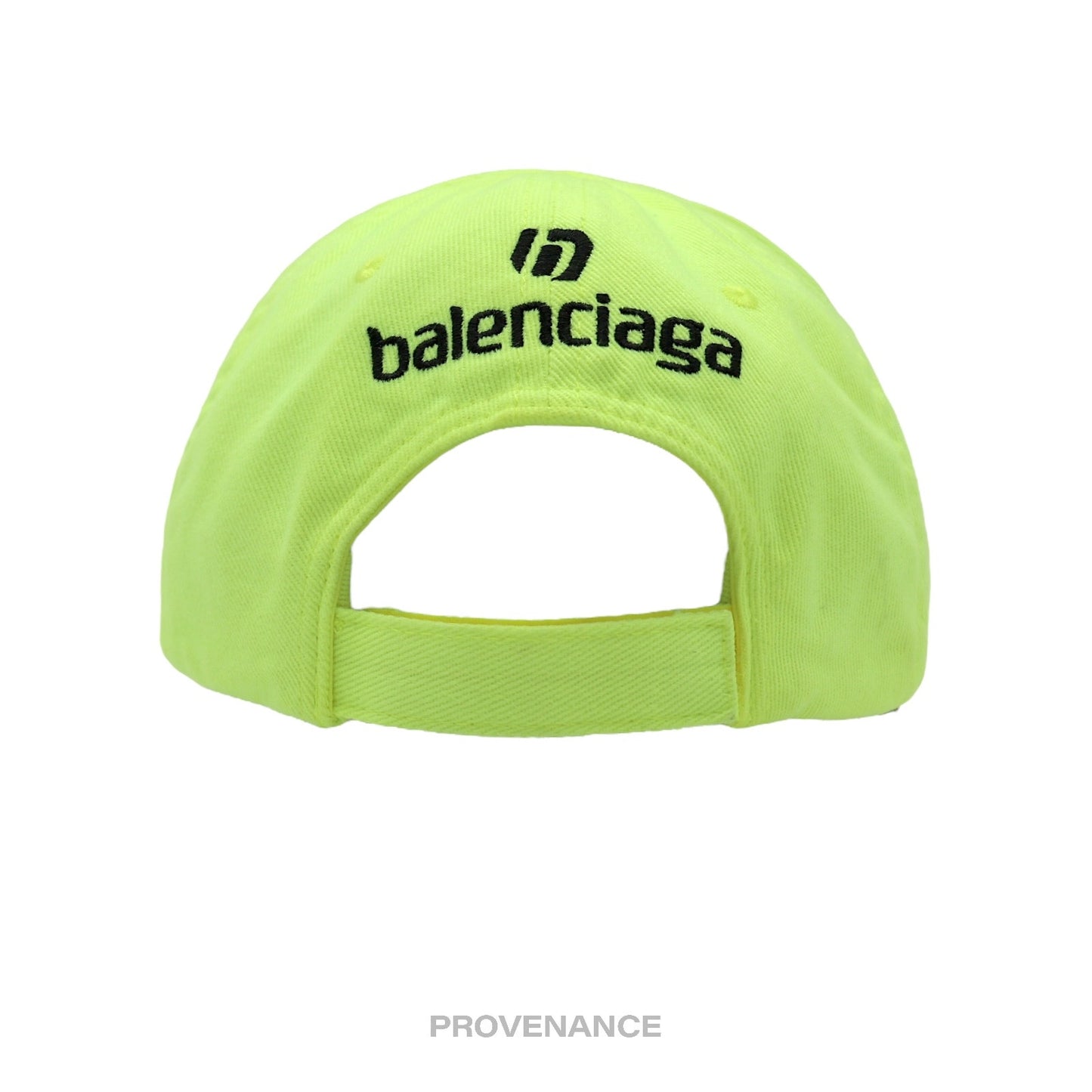 🔴 Balenciaga Soccer Crest Embroidered Logo Cap - Neon