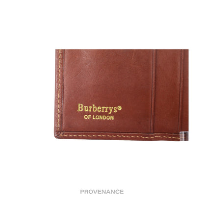 🔴 Burberry ID Bifold Wallet - Nova Haymarket Check Brown